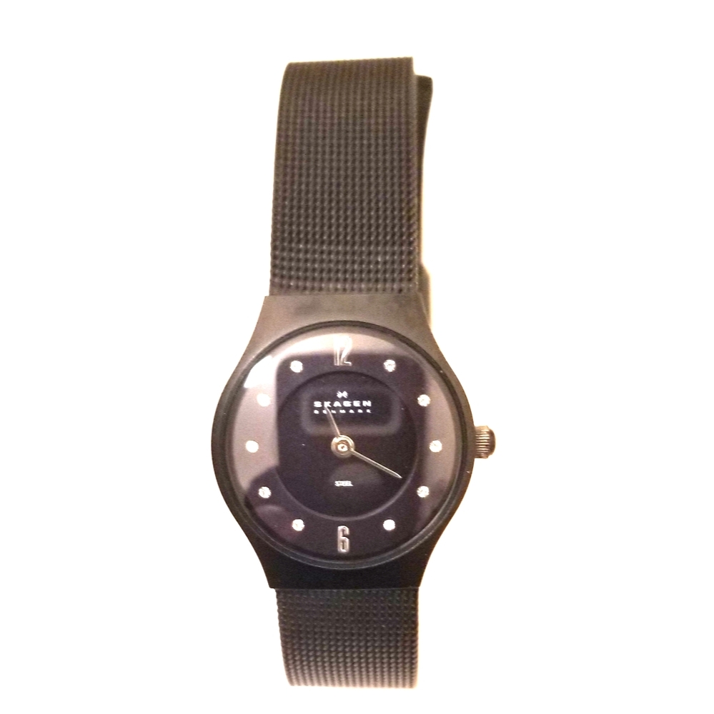 Skagen Freja Black Steel-Mesh